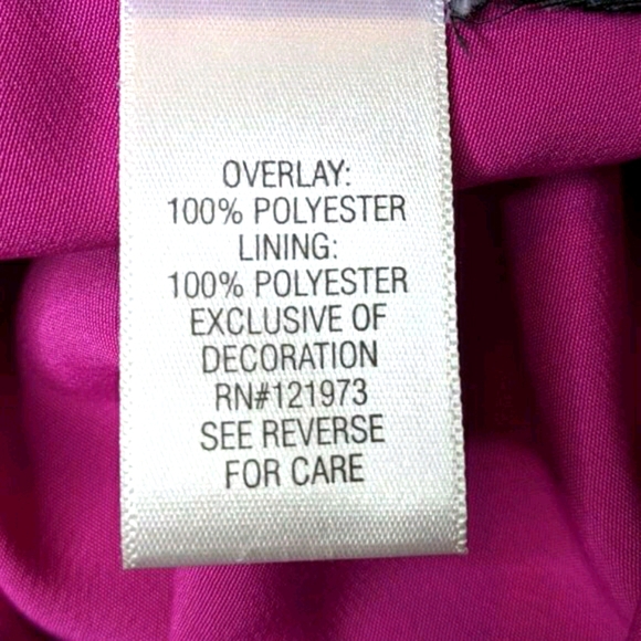 Simply Vera Wang Fuschia & Black Crystal Dress - Picture 8 of 9